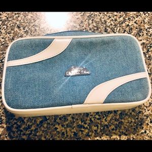 Christian Dior parfums denim cosmetic pouch new